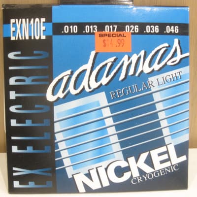 Adamas EXN10E Nickel Cryogenic Regular Light 10-46 Electric Guitar Strings - 3 Packs for sale