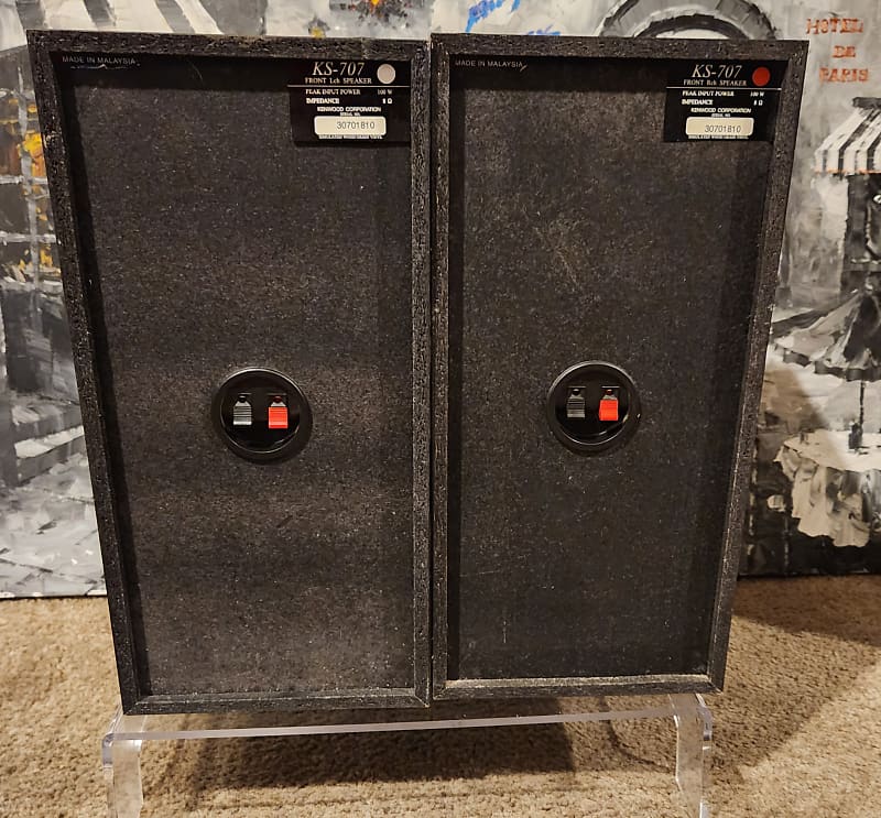Kenwood Kenwood KS-707 speakers 90s - Black | Reverb