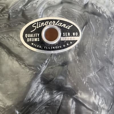 Slingerland 20x14 bass drum. 1970s - Black Diamond Pearl wrap. image 4