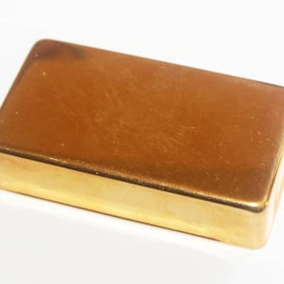 Schaller Pickup Cover No Holes Humbucker Pickup Cover Gold image 2