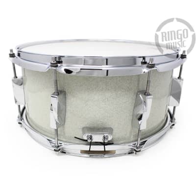 Canopus Yaiba II Birch 14x6.5" Ice White Sparkle Lacquer JSB-1465-IWSL image 4