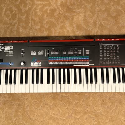 Roland JX-3P 61-Key Programmable Preset Polyphonic Synthesizer with Kiwi Matrix Mod 1985 - Black