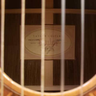 Taylor Classical Acoustic Prototype signed by Bob Taylor on the back of the headstock 2013 El Cajon, CA image 6