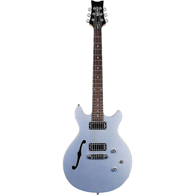 Daisy Rock Stardust Retro-H Semi-Hollow Electric Guitar Ice Blue Sparkle image 1