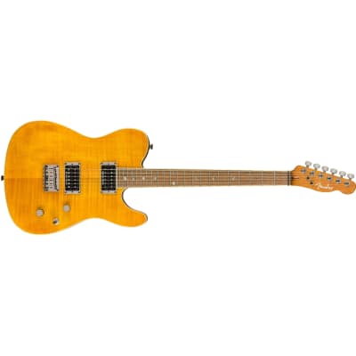 Fender Special Edition Custom Telecaster Flame Maple Top w/ Seymour Duncan Humbuckers - Amber image 4
