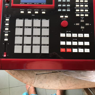 Akai MPC3000 CUSTOM GLOSSY BLACK AND RUBY RED + zip drive +SCSI Production Center image 4