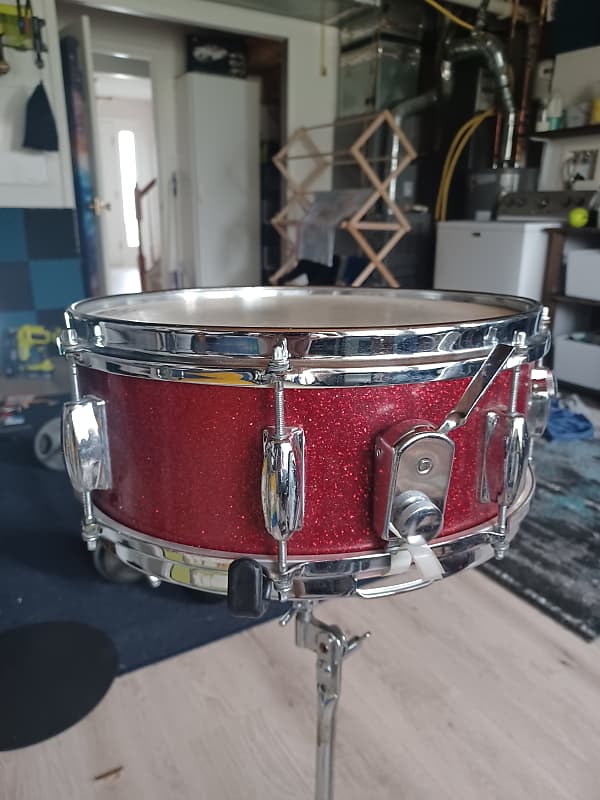 MIJ 14 x 5 red sparkle Snare drum 1960s image 1