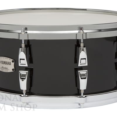 Yamaha Absolute Hybrid Maple 14x6 Snare Drum, Solid Black (AMS1460SOB) In  Stock!