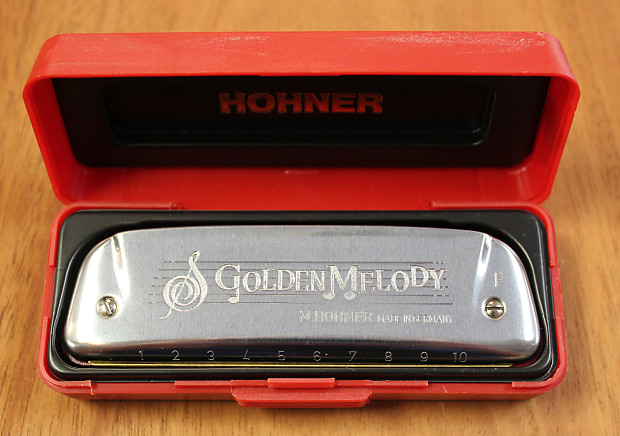 Hohner 542BL-F Progressive Series Golden Melody Harmonica - Key of F image 1
