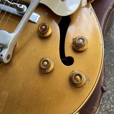 Gibson ES-295 Hollow Body Electric Guitar 1956 - All Gold image 7
