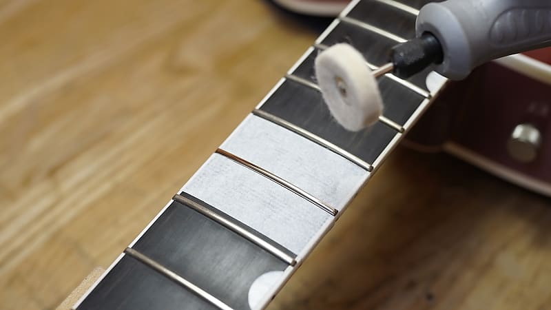 Polishing frets on sale with dremel