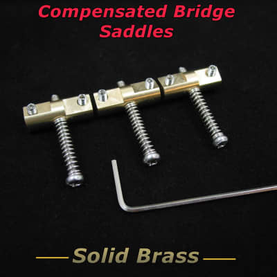6X Brass Saddle Brass Guitar Bridge Saddles 10.5MM for