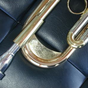 Heavy larger 5 5/8" Bell Rose Brass Trumpet Full Engrave image 5