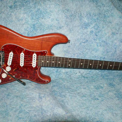 VZ Custom Guitars Red Swamp Ash S-Style, 7-Tone image 2