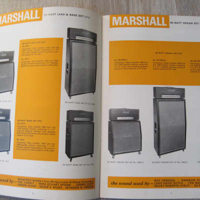 Marshall Catalog c.1969 Super lead, Marshall Major,cabinets, PAs etc image 3