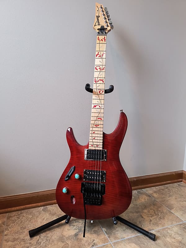 Left Handed Ibanez Custom S Series 2023 Brown Cherry Translucent