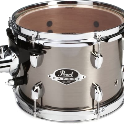 Pearl Export EXX Tom Pack - 10 x 7 inch - Smokey Chrome  Bundle with Remo Silentstroke Drumhead - 10 inch image 2