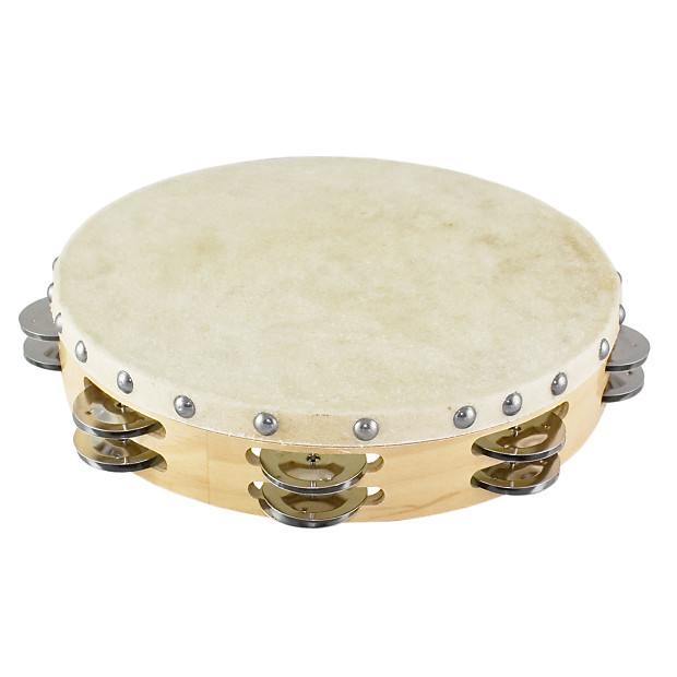 Latin Percussion CP380 CP 10" Double-Row Wood Tambourine w/ Head image 1