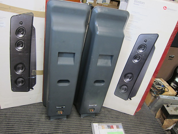 PR Boston Acoustics HS 450 Horizon Floor Speakers Boxes Packing Top Line Ex Sound Attractive 200