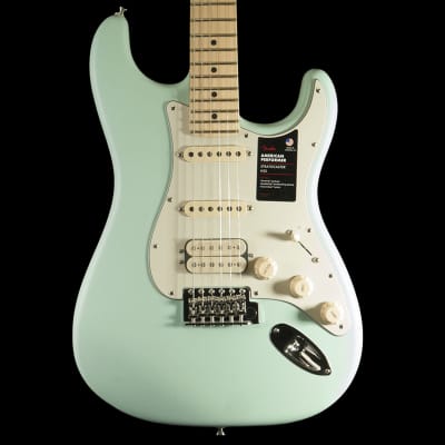 American Performer Stratocaster HSS MN in Satin Surf Green for sale