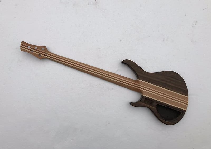Harley Benton 5 String Bass Guitar Walnut Body with Maple Reverb