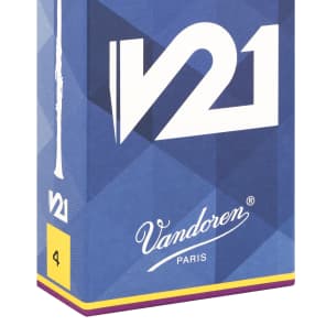 Vandoren CR804 V21 Bb Clarinet Reeds - Strength 4 (Box of 10)