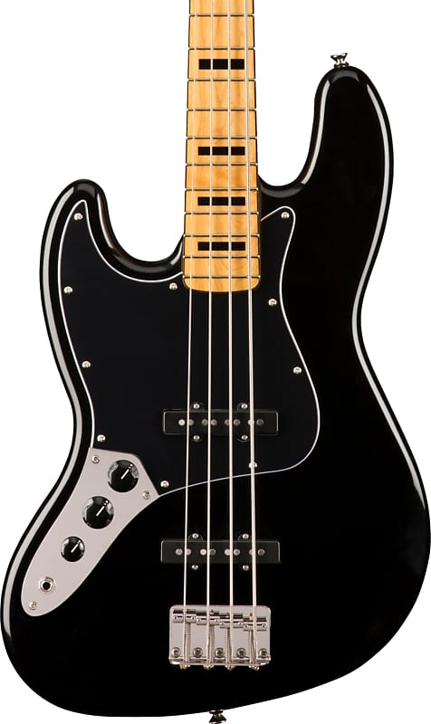 Squier Left-Handed Classic Vibe '70s Jazz Bass, Maple Fingerboard, Black image 1