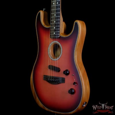 Fender American Acoustasonic Stratocaster Ebony Fingerboard 3-Color Sunburst image 2