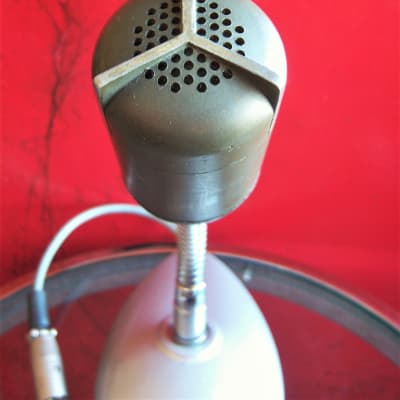 Vintage 1950's Altec 633A dynamic microphone "Salt Shaker" w period stand & cable High Z PROP # 2 image 6