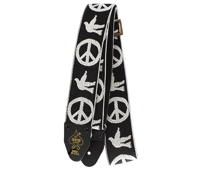 Ace Vintage Reissue Peace and Dove Guitar Strap by D'Andrea - Made in the USA image 1