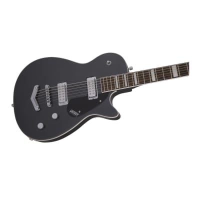 Gretsch G5260 Electromatic Jet Baritone Solid Body 6-String Electric Guitar with V-Stoptail, 12-Inch Laurel Fingerboard, and Bolt-On Maple Neck (Right-Handed, London Grey) image 6