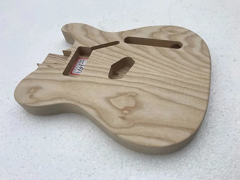 Unfinished Ash Wood Single Cut Tele Style Guitar Body Reverb UK