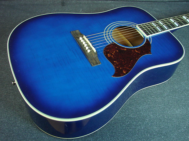 Epiphone Hummingbird Artist Blue Burst Finish Dreadnought