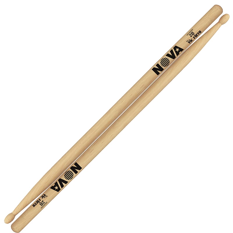Vic Firth Nova Series 2B Hickory Wood-Tip Drum Sticks, Pair image 1