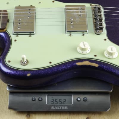 Fender Custom Shop Dealer Select CuNiFe Wide Range Jazzmaster Relic Purple Sparkle, Left Handed R127781 image 5