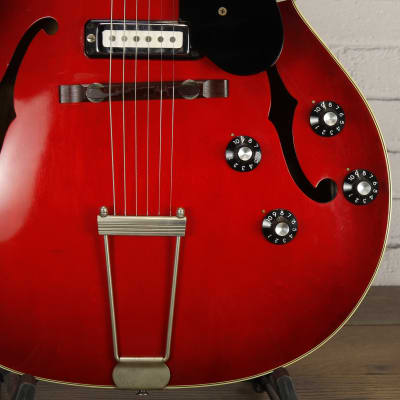 Galanti (Guild) Hollowbody Electric Guitar c1969 Red Burst w/Chip Case #201124 image 11