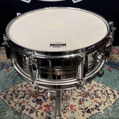 Yamaha 14x5" Steel Shell Snare Drum, No Badge 1980s - Chrome image 2