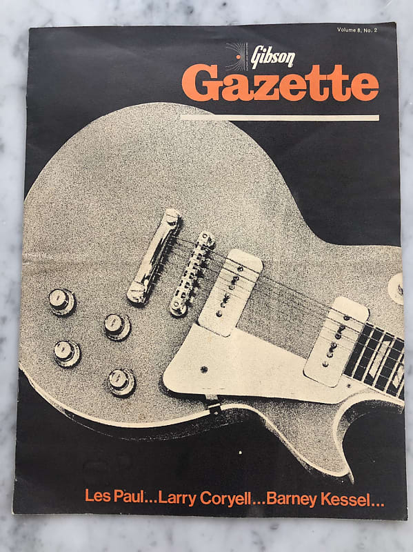 1968 Gibson Gazette Volume 8 No 2. Les Paul Reintroduction of Standard and Custom Rare Vintage image 1