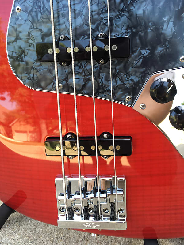 Fender usa geddy lee jazz bass shop crimson red