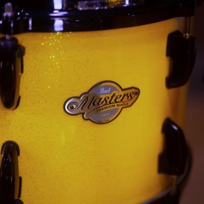 Pearl Masters Premium Maple (Mrp) 6 Piece Drum Kit, Canary Yellow Sparkle Lacquer (Pre Loved) image 10
