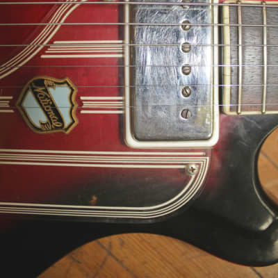 National Westwood 75 Map Body electric guitar 1960's - redburst image 13