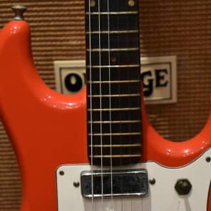 Vintage 1960s Watkins Wem Rapier 33 Solid Body Red Guitar w/ OHSC & Strap image 5