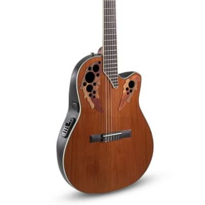 Ovation CE44C-4A Celebrity Elite Mid Depth Mahogany Neck Nylon 6-String Acoustic-Electric Guitar for sale