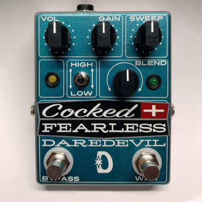 Daredevil Cocked & Fearless Wah / Overdrive / Distortion Guitar Effects Pedal for sale