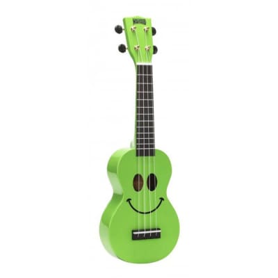 MAHALO U-SMILE GN Smiley Green Sopran Akustik-Ukulele inkl. Tasche for sale