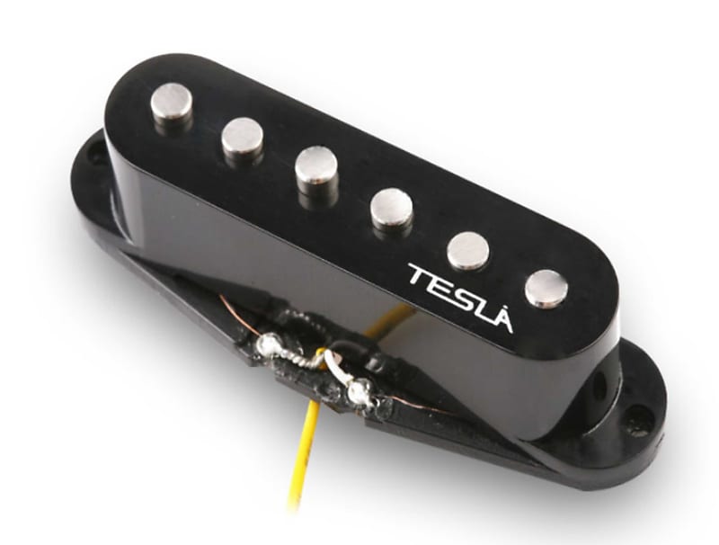 Tesla VR1 Single Coil Guitar Pickup - Bridge / Black image 1
