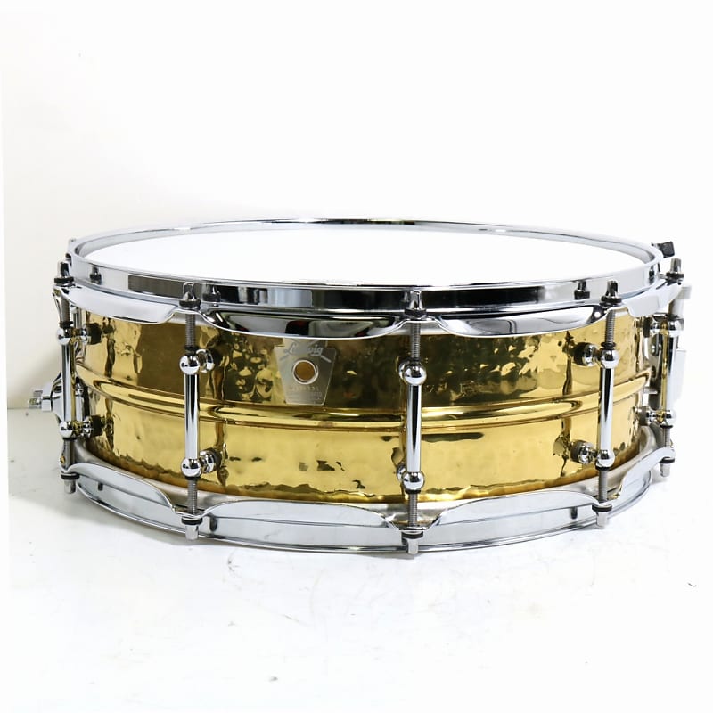 Ludwig LB420BKT Hammered Brass 5x14" Snare Drum with Tube Lugs image 3