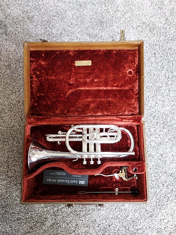 Buescher 400 True Tone Cornet 1941 Silver-plated with Inner | Reverb