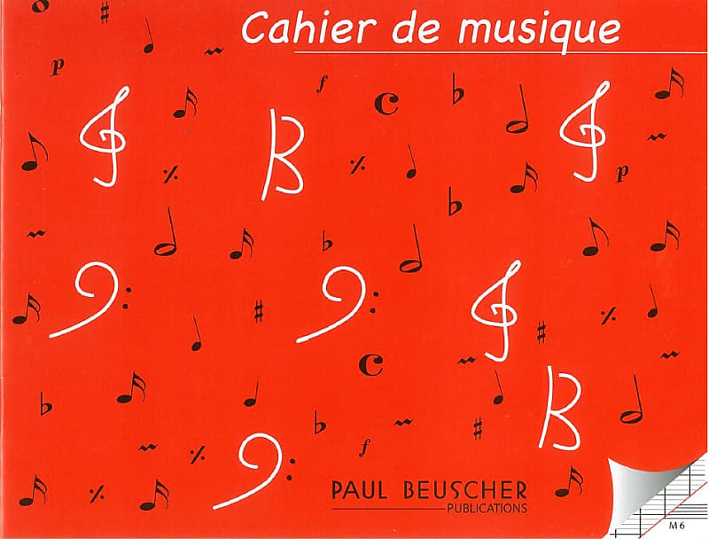 Mise En Page Cahier De Musique Cahier De Musique 6 Portées et Pages D'Écriture Seyes | Reverb