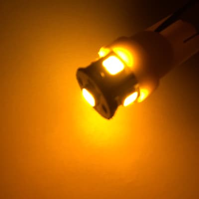 (10) Orange LED wedge Base Lamps 8v-/Pioneer SX /Sansui G-Models/Vintage Receiver-Kenwood kr-ka-kt image 1